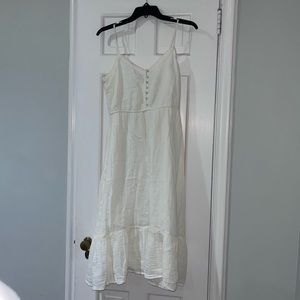 Aerie Cream Gauze Midi Dress